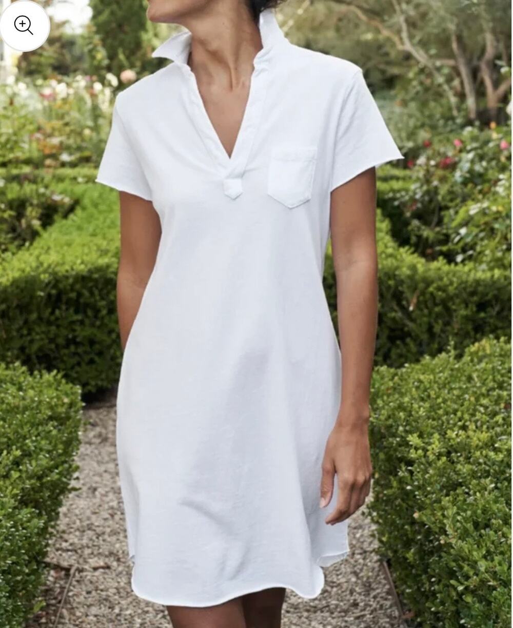 Frank & Eileen Lauren Polo Dress White Jersey Cotton minimalist Beachy luxury